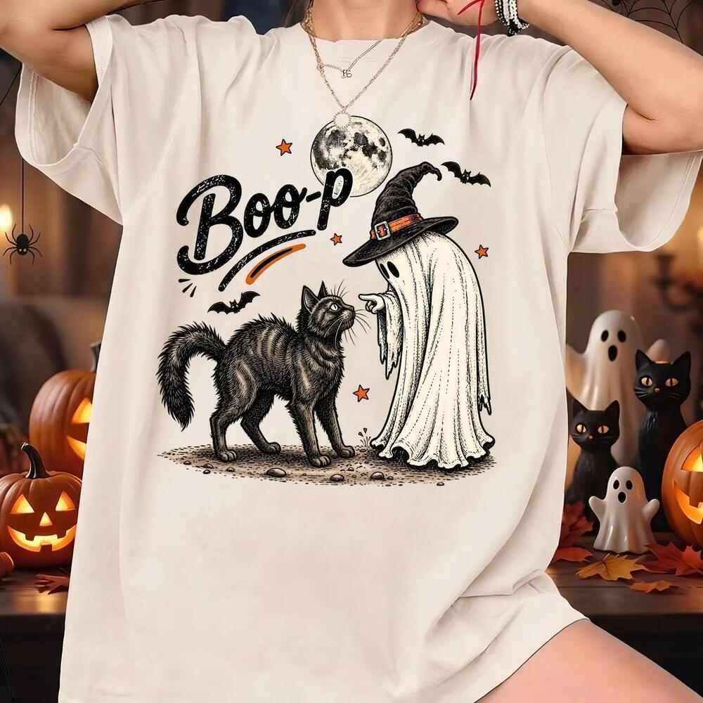 Black Cat Halloween Shirt, Tee, Funny Halloween Cat Top